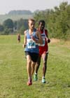 Nick Swinburn (Morpeth) leads Tadele Geremew (Elswick) during the Sherman Cup, Hedley Farm, Tanfield,  County Durham.